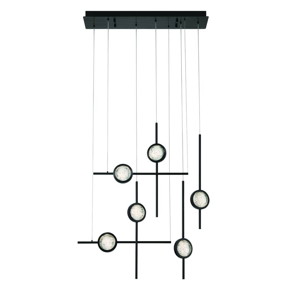 Eurofase 47255-029 Anodized Black Barletta, Chandelier , 6-light, 32'', Anodized Black Image 1