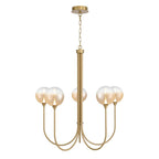 Eurofase Iissa, Chandelier, 5-light, 34'', Gold, Amber Glass