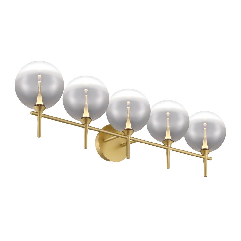 Eurofase Iissa, Vanity, 5lt, Gold, Smoked Glass