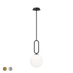 Eurofase Prospect, Pendant, 10'', Matte Black, White Glass