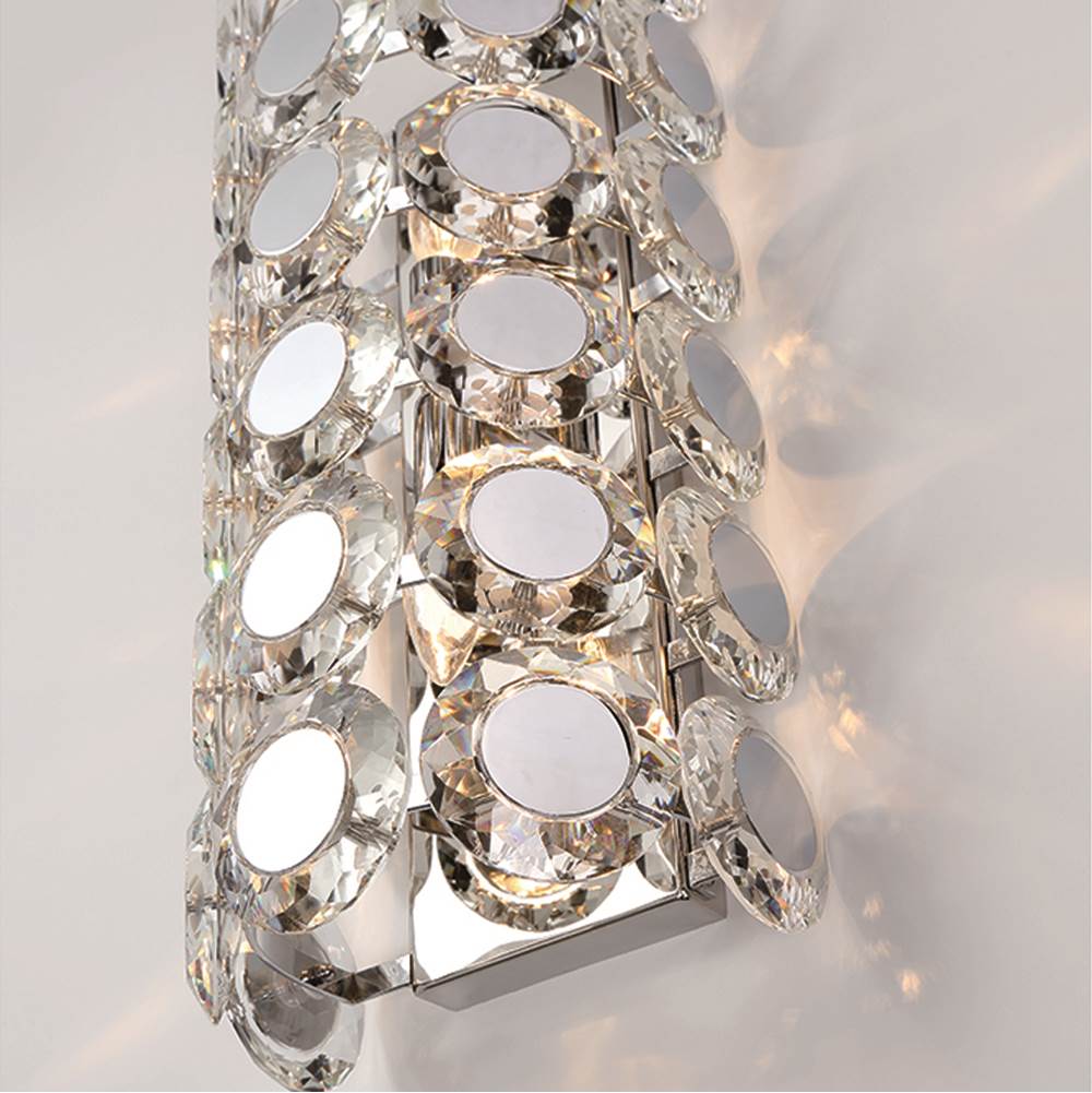 Eurofase 44283-018 Chrome Perrene, Wall Sconce, 2-light, 19'', Chrome, Clear Glass Image 3
