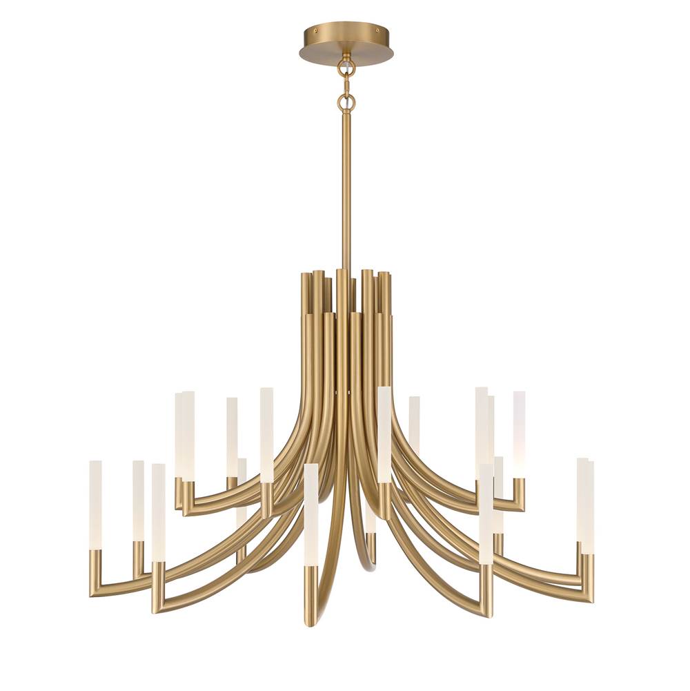 Eurofase 49012-019 Gold Olette, Chandelier, 20-light, 42'', Gold, Frosted Acrylic Image 5