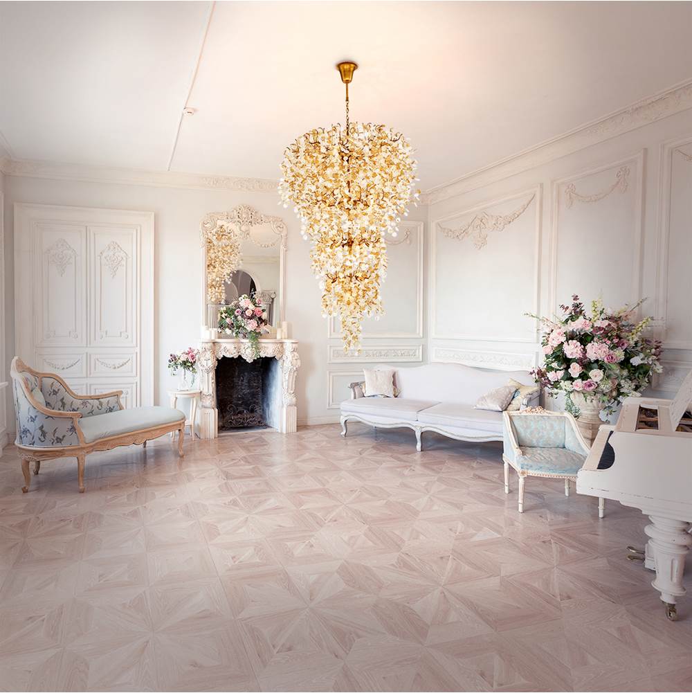 Eurofase 29062-010 Gold Campobasso, Chandelier, 33-light, 76'', Gold, Mixed Glass Image 2