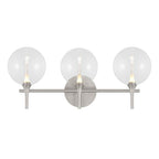 Eurofase 48914-017 Satin Nickel Iissa, Vanity, 3lt, Satin Nickel, Clear Glass Image 3