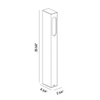 Eurofase 31914-035 Marine Grey Led Bollard,1x7w,26in,bk Image 4