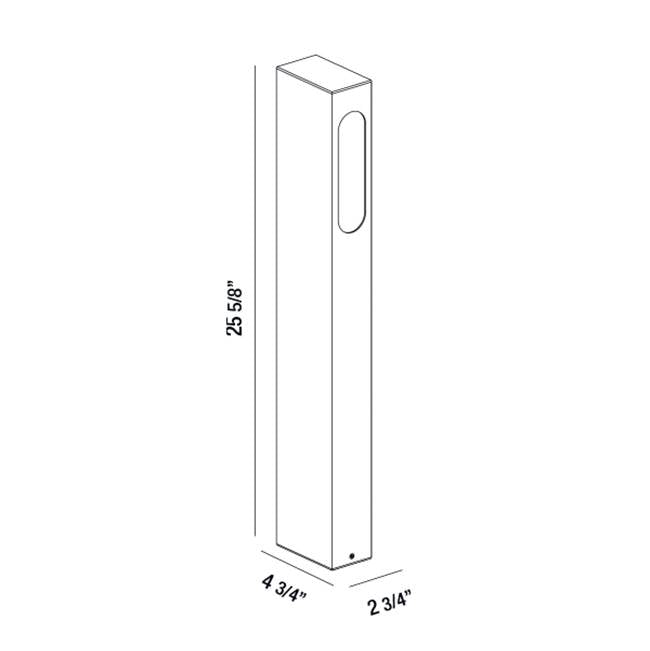 Eurofase 31914-035 Marine Grey Led Bollard,1x7w,26in,bk Image 4
