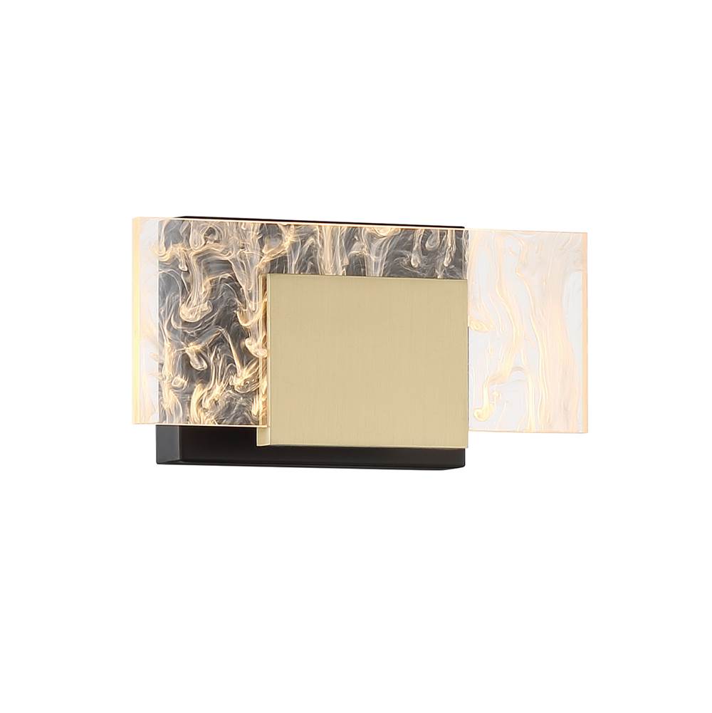 Eurofase 45345-012 Gold Black Mix Kasha, Vanity, 9'', Gold-black Mix, Clear-white Acrylic Image 5