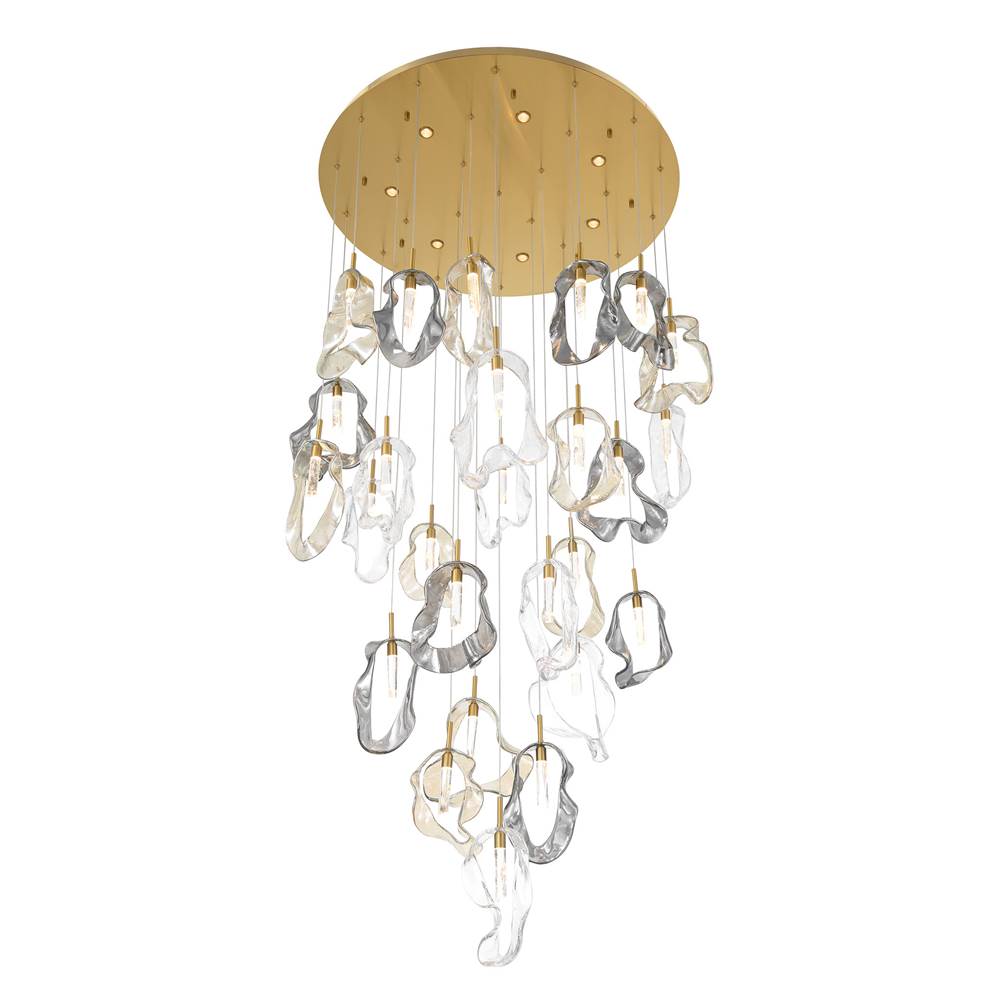 Eurofase 49238-013 Gold Norah, Chandelier, 26-light, 39'', Gold, Mixed Glass Image 5