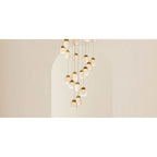 Eurofase 37192-013 Matte Gold Paget, Chandelier, 19-light, 29'', Matte Gold, Clear Glass Image 1