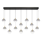 Eurofase Iissa, Chandelier, 14-light, 72'', Gold, Smoked Glass