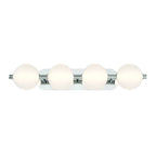 Eurofase 47194-021 Polished Nickel Palmas, Vanity, 4lt, 30'', Polished Nickel, White Glass Image 2