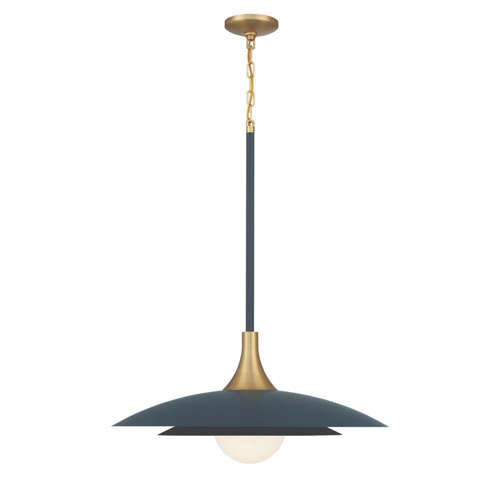 Eurofase 46785-022 Matte Blue Welsh, Pendant, 30'', Matte Blue, White Glass Image 3