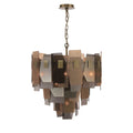 Eurofase 43875-016 Brushed Brass Cocolina, Chandelier, 10-light, 26'', Brushed Brass, Mixed Glass Image 1