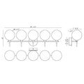 Eurofase 48920-032 Satin Nickel Iissa, Vanity, 5lt, Satin Nickel, Amber Glass Image 1