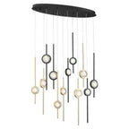 Eurofase Barletta, Chandelier , 12-light, 38'', Gold-black Mix