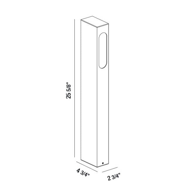 Eurofase 31914-035 Marine Grey Led Bollard,1x7w,26in,bk Image 5