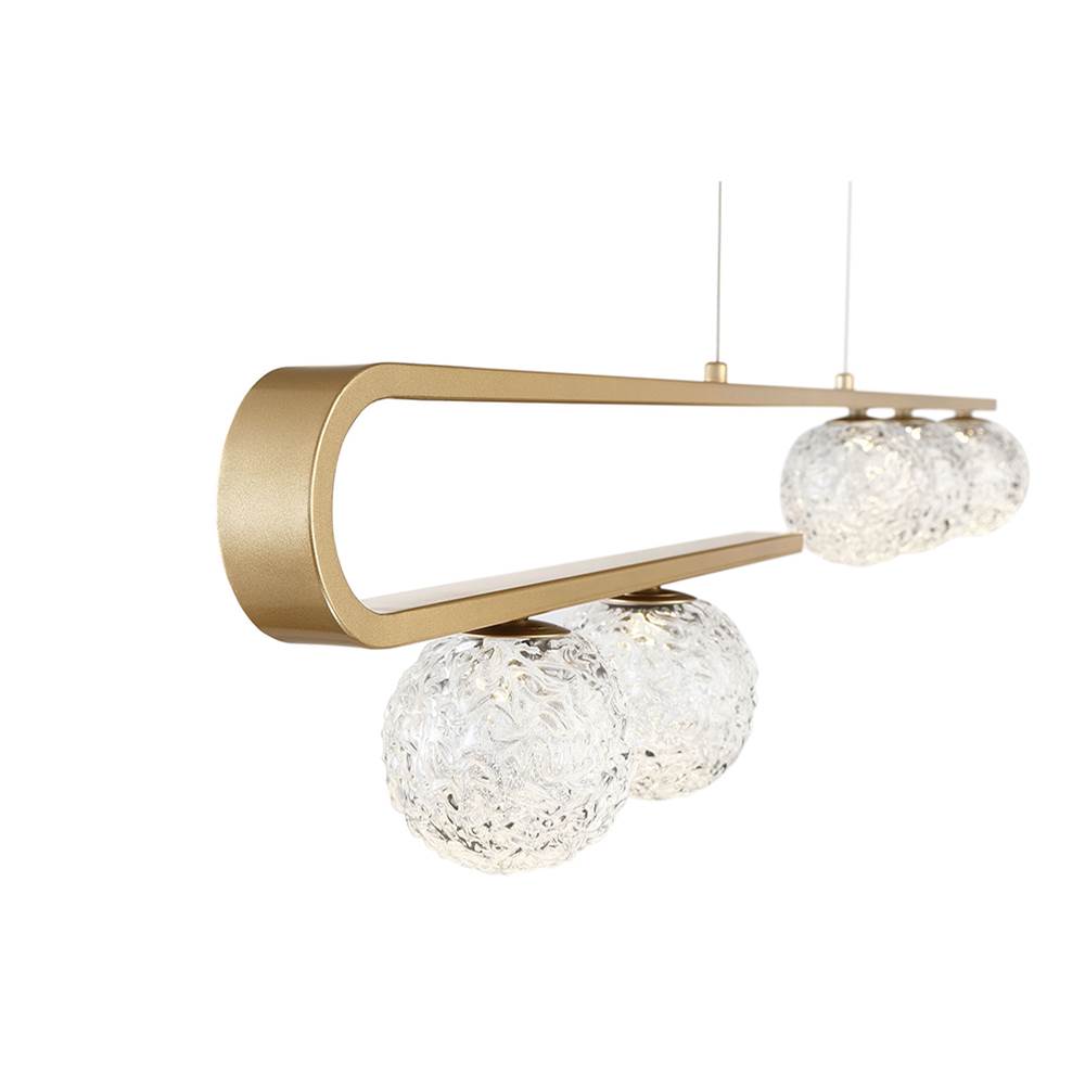 Eurofase 37351-014 Satin Gold Paint Phillimore, Chandelier, 5-light, 45'', Satin Gold Paint, Clear Glass Image 7