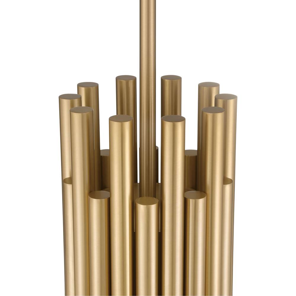 Eurofase 49012-019 Gold Olette, Chandelier, 20-light, 42'', Gold, Frosted Acrylic Image 2