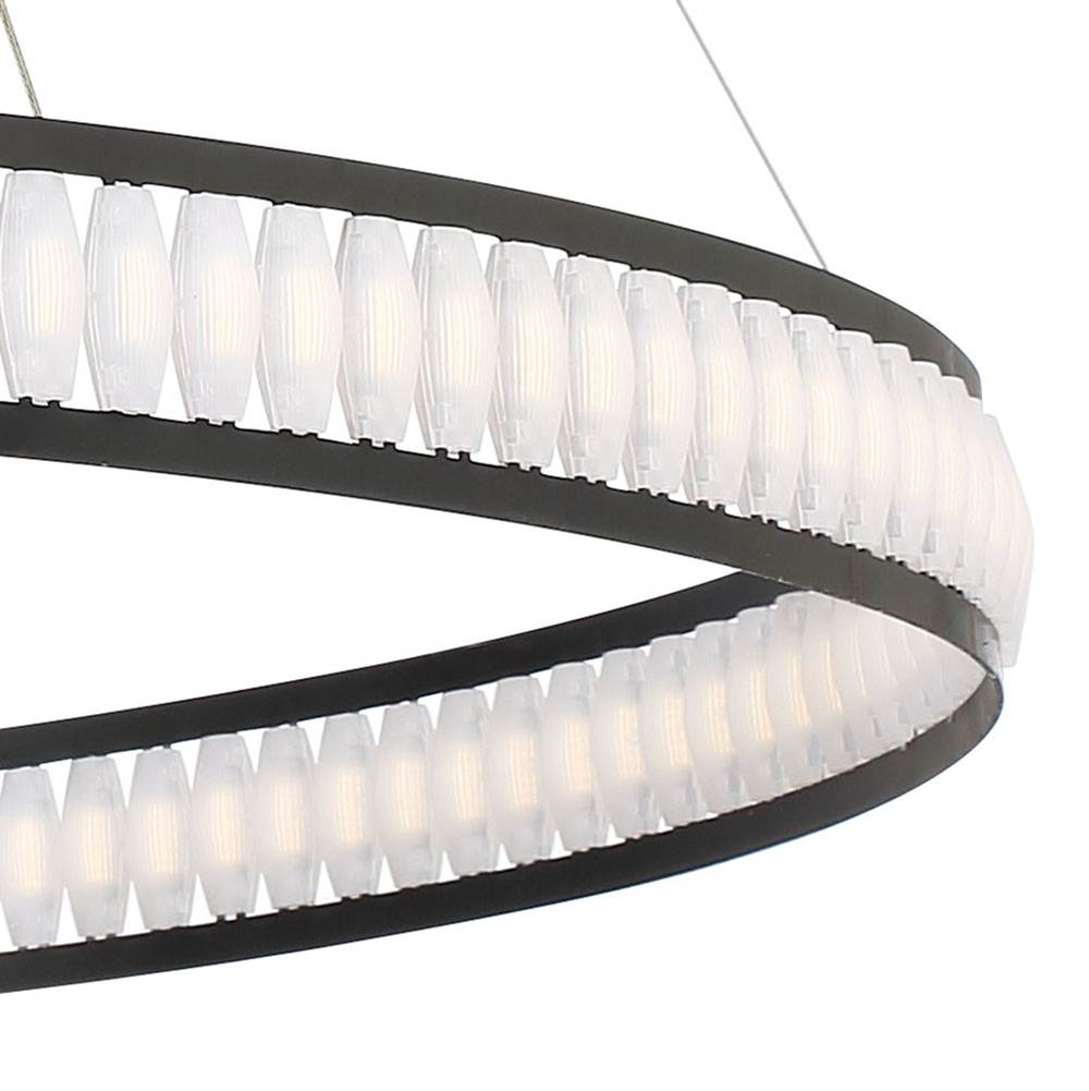 Eurofase 37090-012 Matte Black Forster, Chandelier , 3-light, 60'', Matte Black Image 4