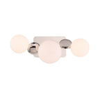 Eurofase 49085-020 Polished Nickel Vine, Vanity, 3lt, Polished Nickel, Opal Glass Image 1