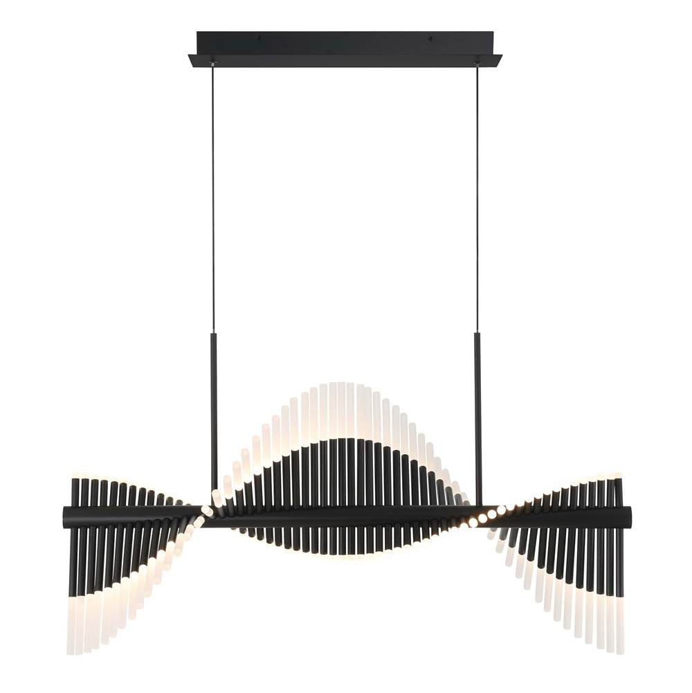 Eurofase Voltik, Chandelier, 60-light, 40'', Matte Black, Frosted Acrylic