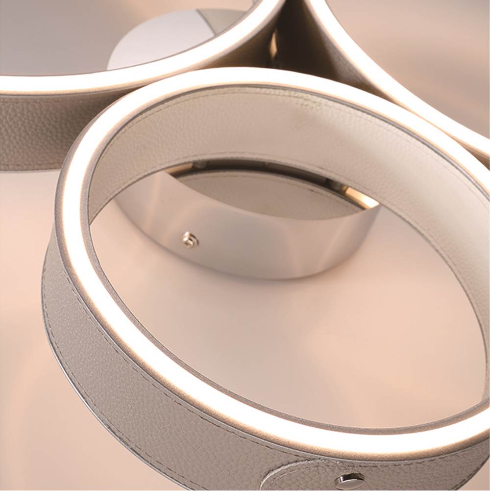 Eurofase 43894-031 Matte Grey Verdura, Flush Mount, 25'', Matte Grey, White Acrylic Image 4