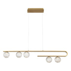 Eurofase 37351-014 Satin Gold Paint Phillimore, Chandelier, 5-light, 45'', Satin Gold Paint, Clear Glass Image 6