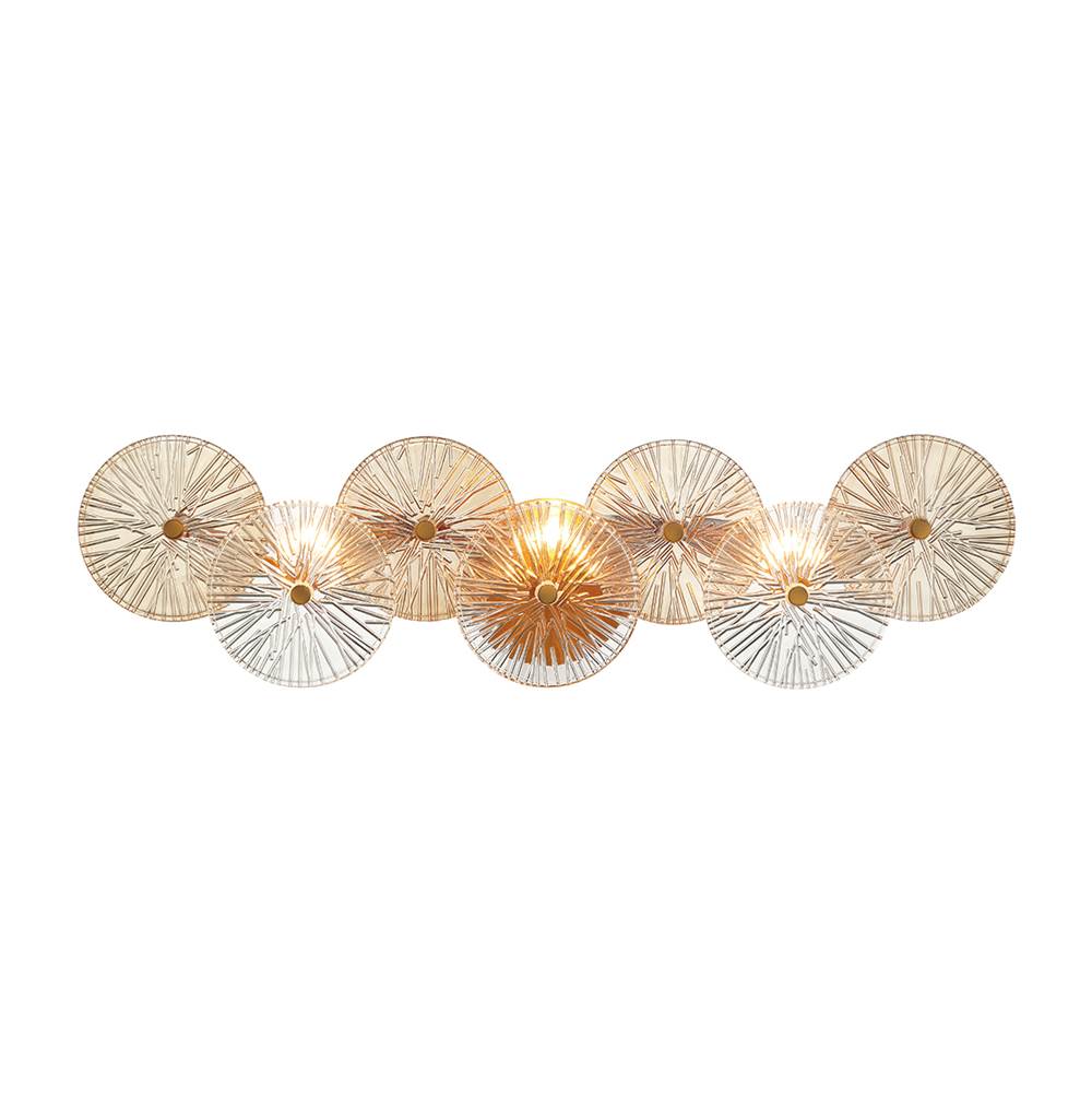 Eurofase 45701-016 Matte Gold Sue-anne, Vanity, 30'', Matte Gold, Clear-amber Glass Image 2