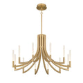 Eurofase 49011-012 Gold Olette, Chandelier, 12-light, 36'', Gold, Frosted Acrylic Image 1