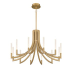 Eurofase 49011-012 Gold Olette, Chandelier, 12-light, 36'', Gold, Frosted Acrylic Image 1
