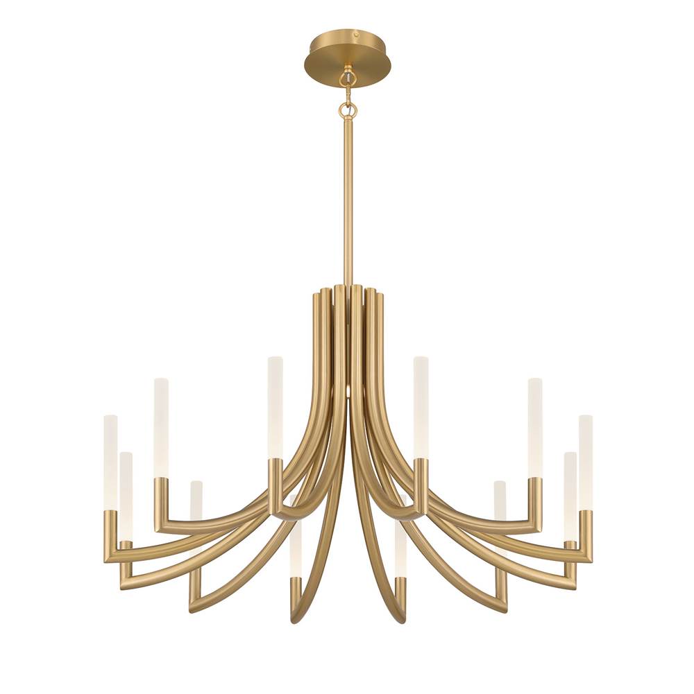 Eurofase 49011-012 Gold Olette, Chandelier, 12-light, 36'', Gold, Frosted Acrylic Image 1