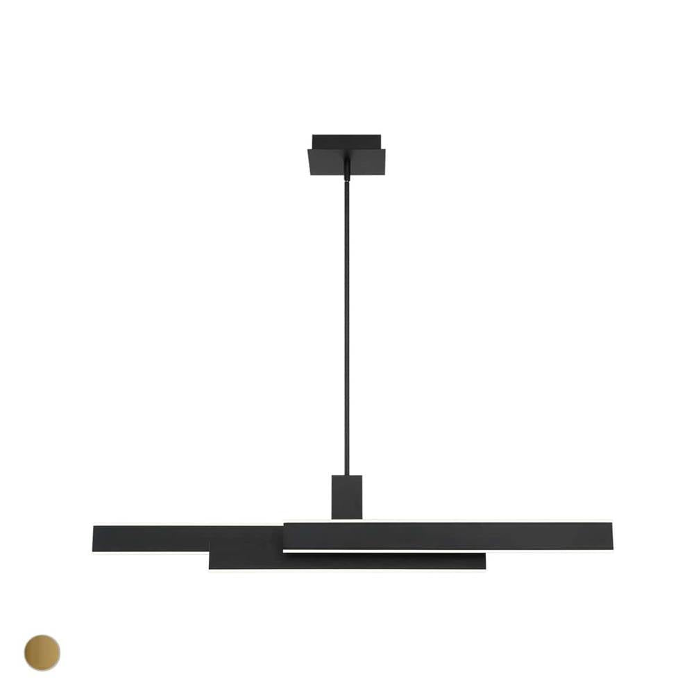 Eurofase 37064-013 Matte Black Cameno, Chandelier, 45'', Matte Black, White Acrylic Image 4