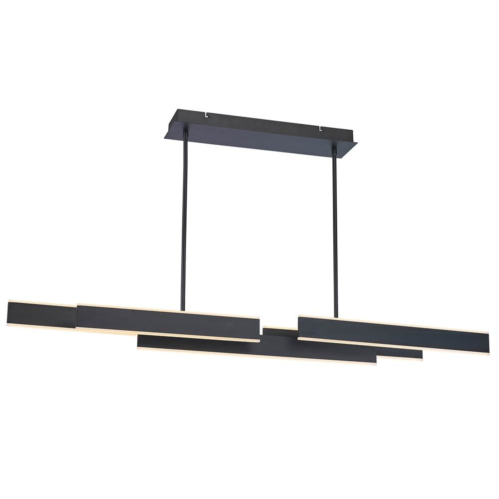 Eurofase Cameno, Chandelier, 55'', Matte Black, White Acrylic