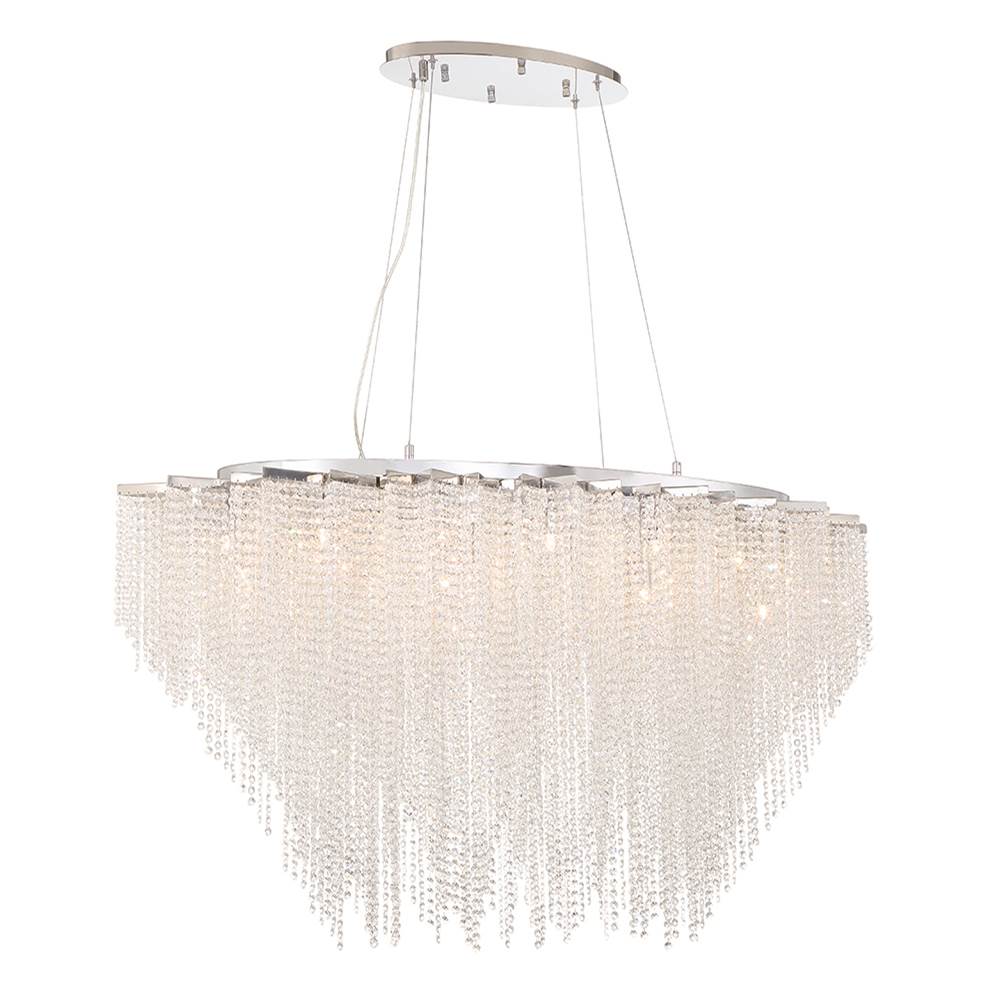 Eurofase 43884-018 Chrome Cohen, Chandelier , 18-light, 48'', Chrome Image 8