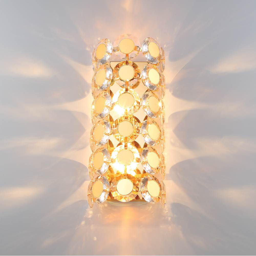 Eurofase Perrene, Wall Sconce, 2-light, 19'', Gold, Clear Glass