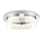 Eurofase 31799-010 Chrome Bria, Flush Mount, 15'', Chrome, White Acrylic Image 3