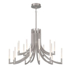Eurofase Olette, Chandelier, 20-light, 42'', Brushed Nickel, Frosted Acrylic