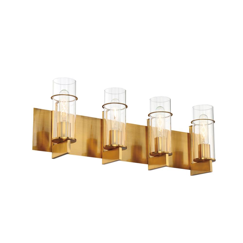 Eurofase Pista, Vanity, 4lt, 26'', Gold, Clear Glass