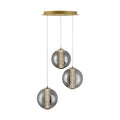 Eurofase Atomo, Chandelier, 3-light, 21'', Gold, Smoked Glass
