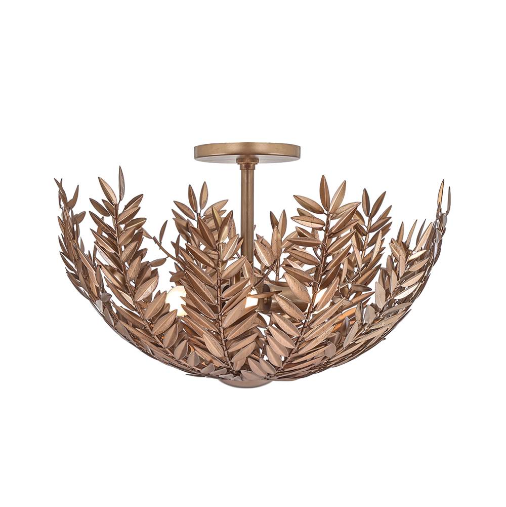 Eurofase Jalore, Flush Mount, 3-light, 22'', Oil Rubbed Bronze, Bronze Steel