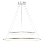 Eurofase 31861-014 Chrome Valley, Chandelier, 2-light, 32'', Chrome, White Acrylic Image 5