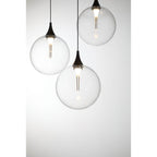 Eurofase 48929-011 Matte Black Iissa, Chandelier, 7-light, 21'', Matte Black, Clear Glass Image 4