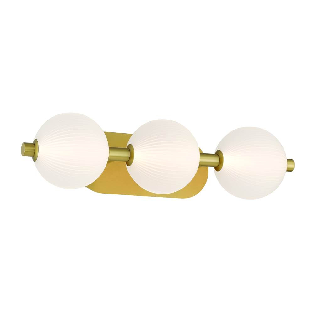 Eurofase 47193-017 Gold Palmas, Vanity, 3lt, 23'', Gold, White Glass Image 2
