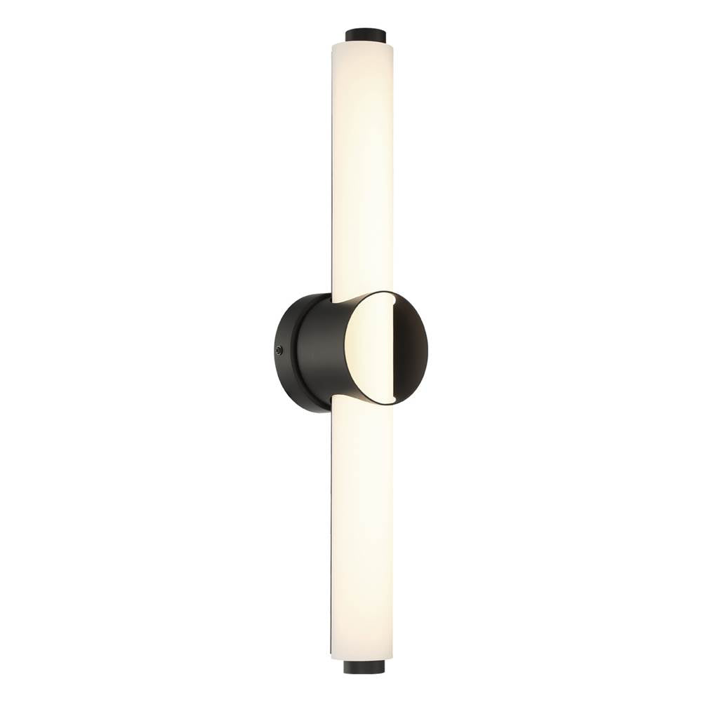 Eurofase 39317-032 Matte Black Santoro, Vanity, 25'', Matte Black, White Glass Image 2
