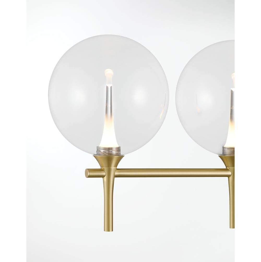 Eurofase 48919-012 Gold Iissa, Vanity, 5lt, Gold, Clear Glass Image 3