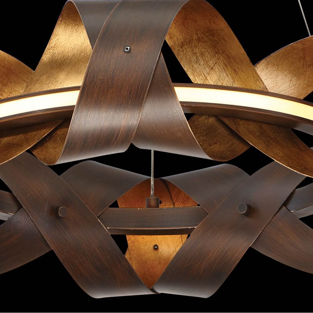 Eurofase 30080-010 Bronze Gold Mix Banderia, Chandelier, 33'', Bronze-gold Mix, Bronze Glass Image 3