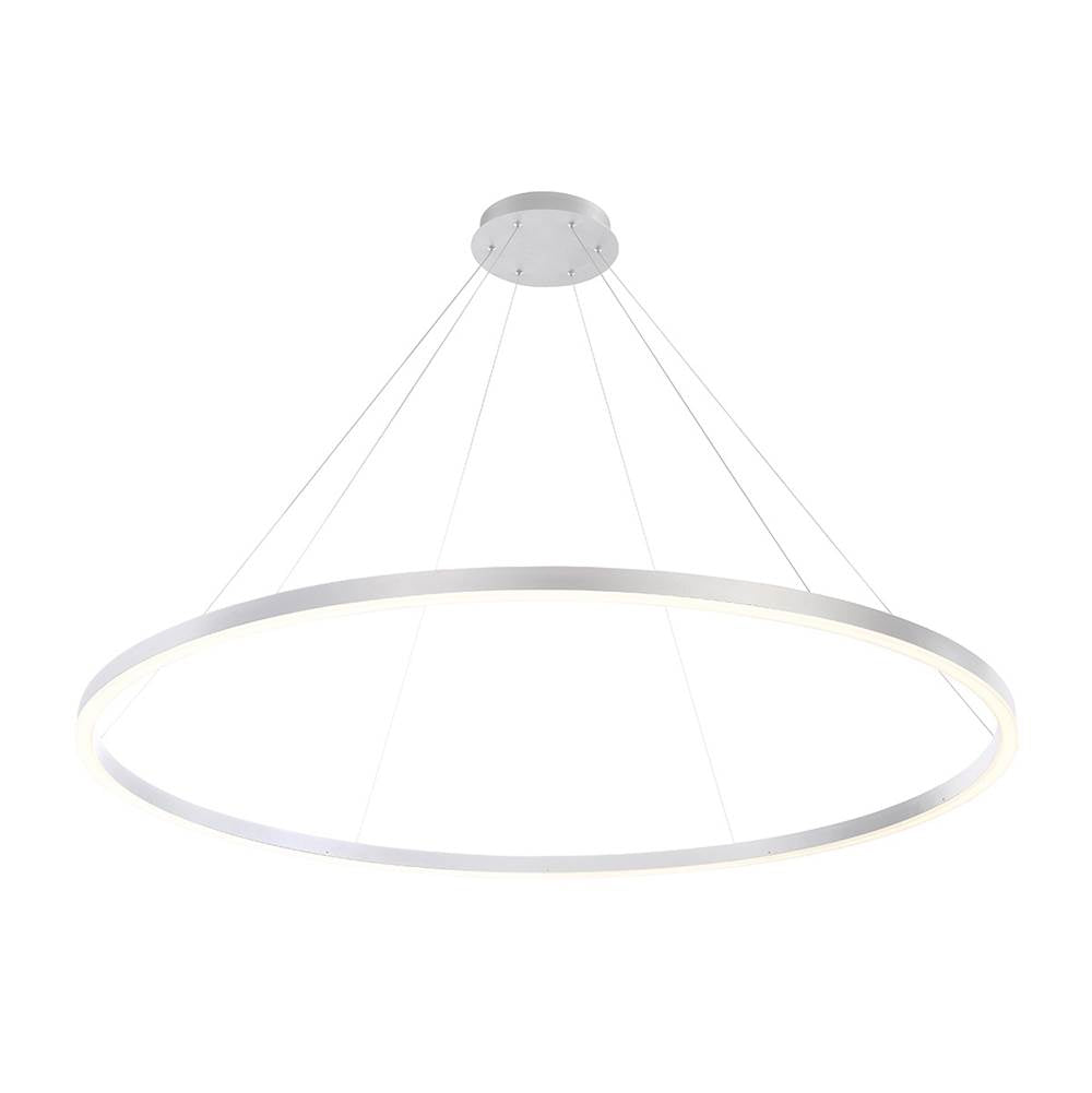 Eurofase Spunto, Chandelier, 61'', Brushed Silver, White Glass
