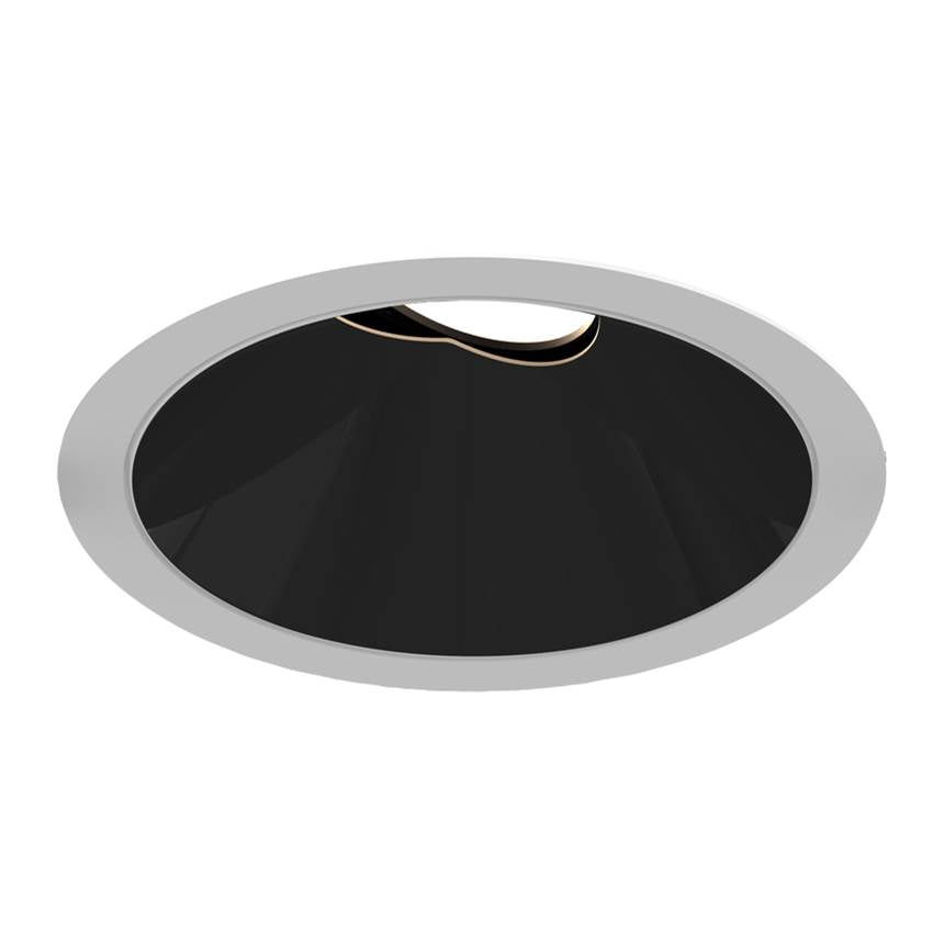 Eurofase Oscar Small 10w Round White Trim Black Baffle Gimbal Wide 2700k Clear Lens