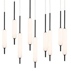 Eurofase Cumberland, Chandelier, 12-light, 22'', Matte Black, White Glass