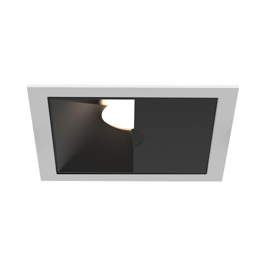 Eurofase Oscar Medium 10w Square White Trim Black Baffle Wall Wash Wide 3500k Clear Lens